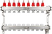 Коллекторная группа Essan GROUP802 нержавейка, 1"x3/4" EK 9 выходов, с расходомерами 180222509-77