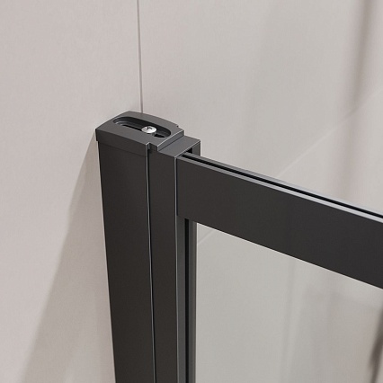 Шторка для ванны Cezares SLIDER-FIX-VF-11-90/150-C-NERO 90x150 прозрачная, черный матовый