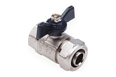 Шаровой кран для МП труб Aqualink вн 1/2x16 B бабочка 874