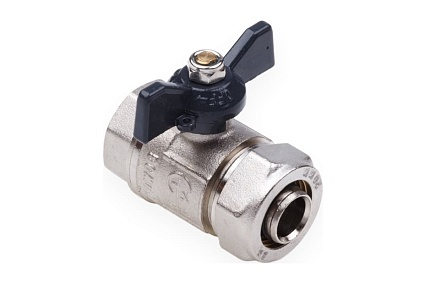 Шаровой кран для МП труб Aqualink вн 1/2x16 B бабочка 874