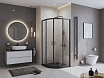 Поддон для душа BelBagno TRAY-MR-UNO-R-90-550-35-NERO-NO 90x90 черный, накладка черный