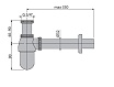 Сифон для раковины Alcaplast A431 хромированный выпуск 32