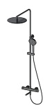 Душевая стойка Oliveeka Y-Line OL-739902-BGM с термостатом, оружейный металл