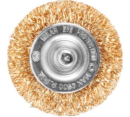 Кордщетка латунная плоская для дрели 50 мм MONOGRAM 106-960