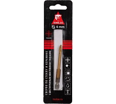 Сверло по стеклу TiN квадро 6 мм TOOLAS 00005430