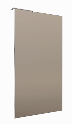 Душевая перегородка Belbagno UNO-L-1-TB-100-BR-Cr 100x200 бронза, хром