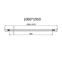 Душевая дверь Vincea Slim 8mm VDP-4SL100CL 100x195 хром, прозрачная
