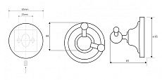 Крючок Bemeta Retro 144206038 двойной, хром, золото