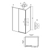 Душевой уголок Grossman Galaxy 120.K33.01.1490.42.10 140x90 тонированный, графит сатин