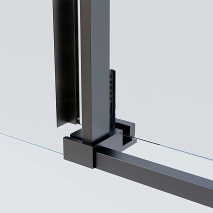 Душевая дверь Vincea Софт 2 (Soft 2) VDS-3SO2130CLGM 130x200 вороненая сталь, прозрачная