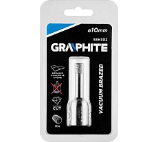 Коронка алмазная вакуумная пайка 10 мм, M14 Graphite 55H302