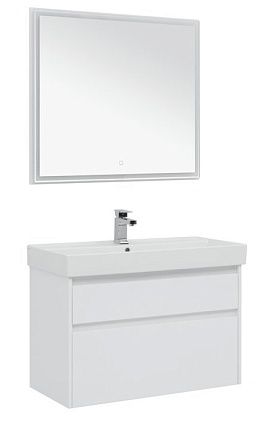 Тумба с раковиной Aquanet Nova Lite 90 см, 2 ящика