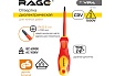 Отвертка RAGE by VIRA диэлектрическая VDE PH2100 мм 397020
