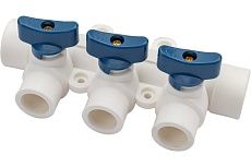 Коллектор с шаровым краном RTP универсальный PPR 25x20/3 28198