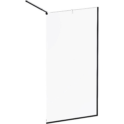 Душевая перегородка Am.Pm Func W84WI-100-F1-BTE 100x200 черный матовый, прозрачное