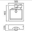 Раковина Arrow AP474 50 см белый