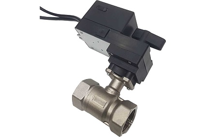 Двухходовой шаровой кран Techno HKS220-02DF/24V из нержавеющей стали 304, DN20, резьба G3/4, с электроприводом 2 Нм, 24 В, управление открыто/закрыто 660252