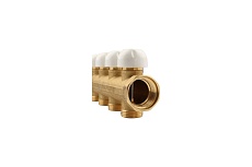 Коллектор Tiemme 3 отвода, термостатический 1&quot;х3/4(18) (латунь) 3040011 / 3046G060503
