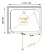 Душевой уголок Cezares Crystal-S CRYSTAL-S-AH-1-120/100-C-Cr-L 120x100 левый