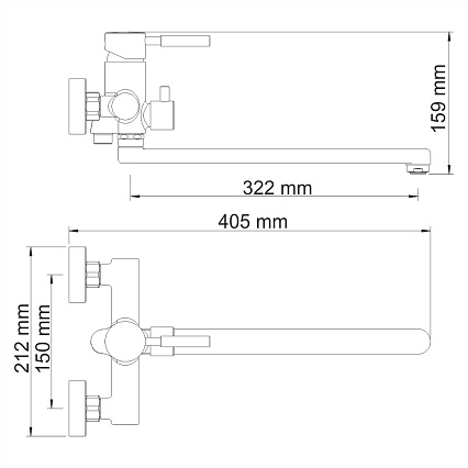 Смеситель универсальный WasserKRAFT Main 4102L