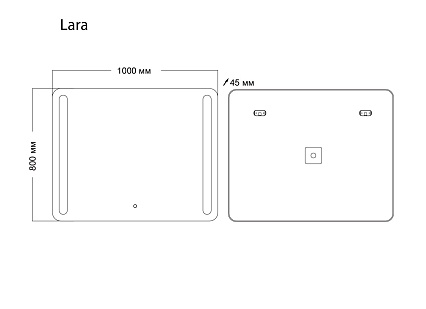 Зеркало Grossman Lara 100x80 см, с подсветкой