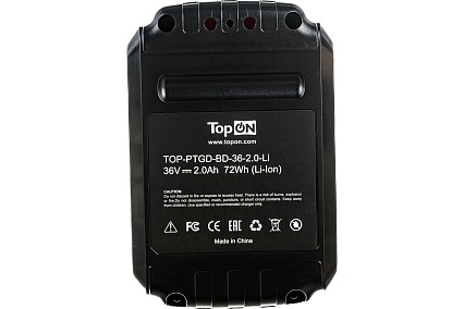 Аккумулятор для электроинструмента Black&Decker (Li-Ion, 36В, 2Ач) Topon PN: BL20362 TOP-PTGD-BD-36-2.0-Li