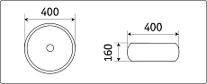 Раковина CeramaLux 78217 40 см серебро