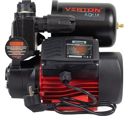Насосная станция Verton AQUA APS300M (300Вт, 35л/мин, 2л, гл. 8м, H 30м, вых. 1", 1.5 бар) 01.13297.13311