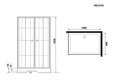 Душевой уголок Niagara Nova NG-0118-14 100x80 прозрачный, черный