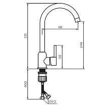 Смеситель для кухни Dorff Logic D3007033 белый матовый