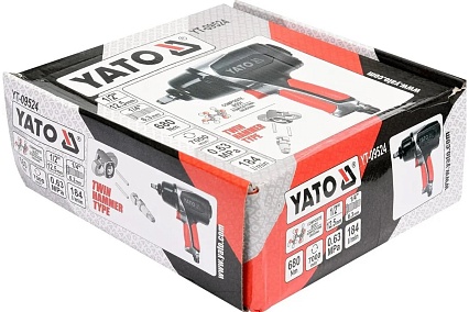 Пневматический гайковерт Yato 1/2", 680 Нм YT-09524