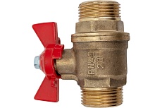 Шаровой для воды Valfex 3/4" НР/НР ручка-бабочка, латунный 11Б27фт1М VF.219.LB1.034.Bir
