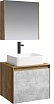 Мебель для ванной Aqwella 5 stars Mobi 60 см дуб балтийский, фасад бетон светлый