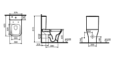 Унитаз VitrA Polar 9843B003-7201 безободковый, с микролифтом