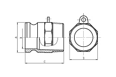 Полипропиленовый камлок Гроссис тип F 1 1/2&quot; 0431520
