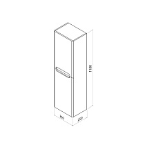 Шкаф пенал Iddis Edifice 35 см белый EDI35W0i97