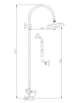 Душевая стойка Rav Slezak Labe L581.5/3