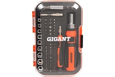 Реверсивная отвертка Gigant с набором насадок 68 предметов GBS-68
