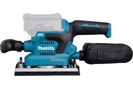 Вибрационная шлифмашина Makita LXT, BL, 18 В, XPT, 93x228 мм, 4000-12000 об/мин, ампл. 2.0 мм, 1.5 кг, кор., пылесборник, зажим, без аккум. и ЗУ DBO380Z