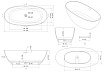Ванна из искусственного камня Allen Brau Solid Stone Krion Oval 170x80 белый матовый 2.35003.21