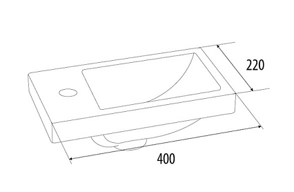 Тумба с раковиной Iddis Torr 40 см белый TOR40W1i95K, L