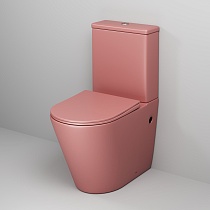 Унитаз-компакт Grossman Color GR-4480PIMS безободковый, розовый матовый