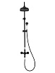 Душевая стойка Wonzon&Woghand Retro WW-B3041-MB термостат, черный матовый