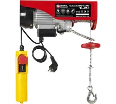 Электрическая таль Quattro Elementi TL-250 550 Вт, 125/250 кг, трос 12 м, блок полиспаст в компл. 793-688