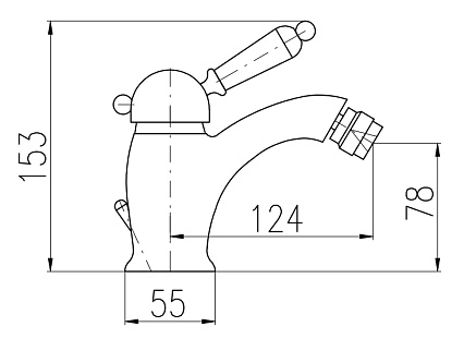 Смеситель для биде Rav Slezak Labe L545.5KZ