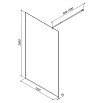 Душевая перегородка Am.Pm Func W84WI-120-F1-MTE 120x200 матовый хром, прозрачное