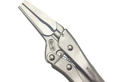 Клещи зажимные WORKPRO с длинными носами 165мм СR-V PRO WP231051