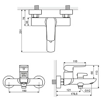 Смеситель для ванны Excellent Clever ARAC.4105CR