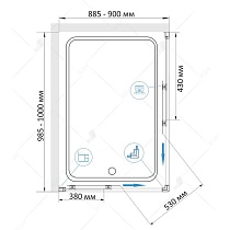 Душевой уголок RGW Classic CL-44 100x90 прозрачное, хром