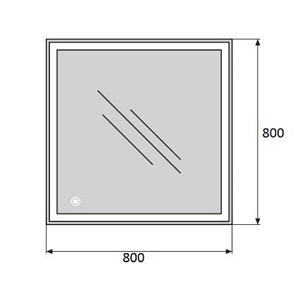 Зеркало BelBagno SPC-GRT-800-800-LED-TCH 80x80 см сенсорный выключатель